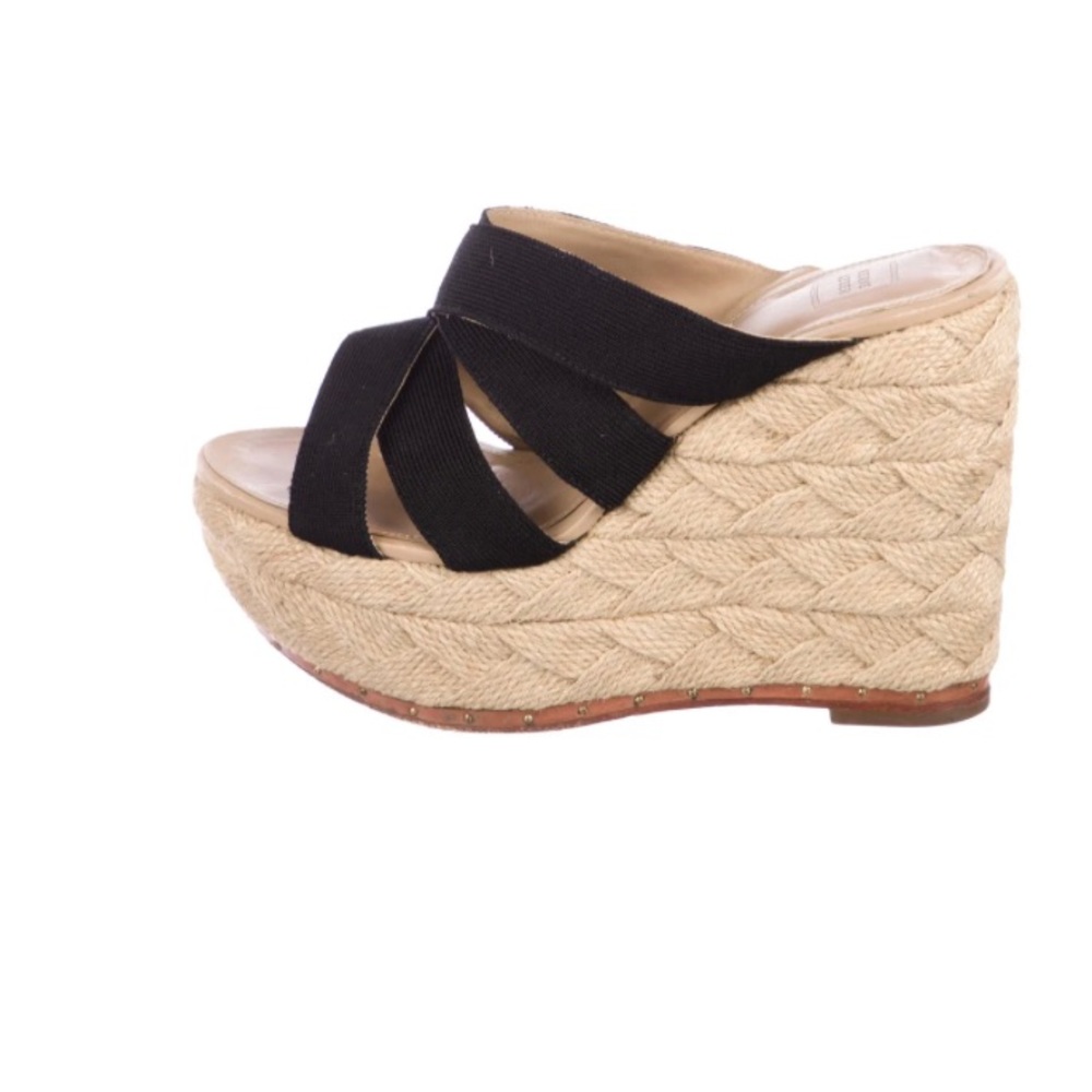 Herve Leger Round-Toe Espadrille Wedges size 7
